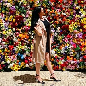 Black ribbed drawstring t-shirt dress, Brand: divided H&M, Size:Small